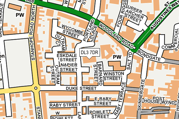 DL3 7DR map - OS OpenMap – Local (Ordnance Survey)