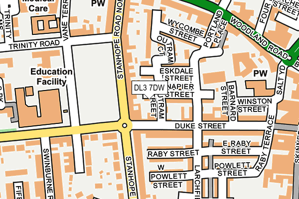 DL3 7DW map - OS OpenMap – Local (Ordnance Survey)