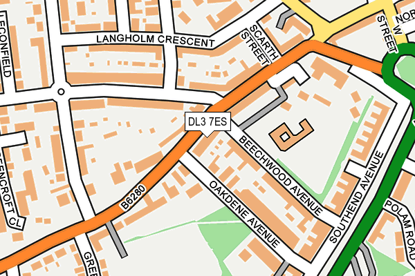 DL3 7ES map - OS OpenMap – Local (Ordnance Survey)