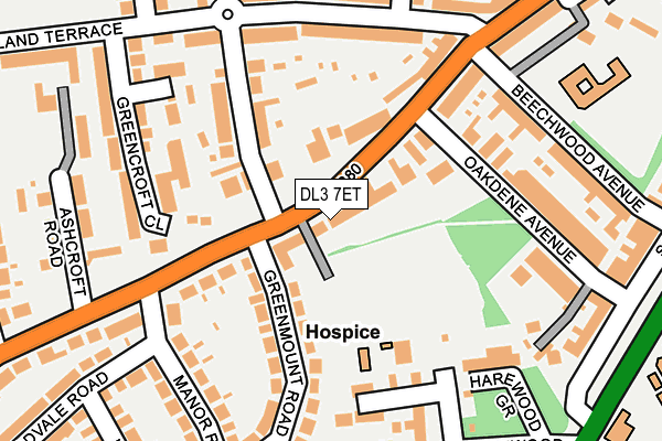 DL3 7ET map - OS OpenMap – Local (Ordnance Survey)