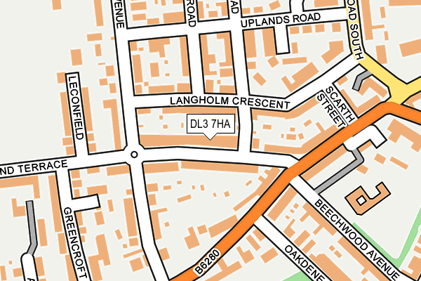 DL3 7HA map - OS OpenMap – Local (Ordnance Survey)