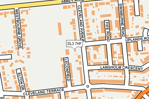 DL3 7HF map - OS OpenMap – Local (Ordnance Survey)
