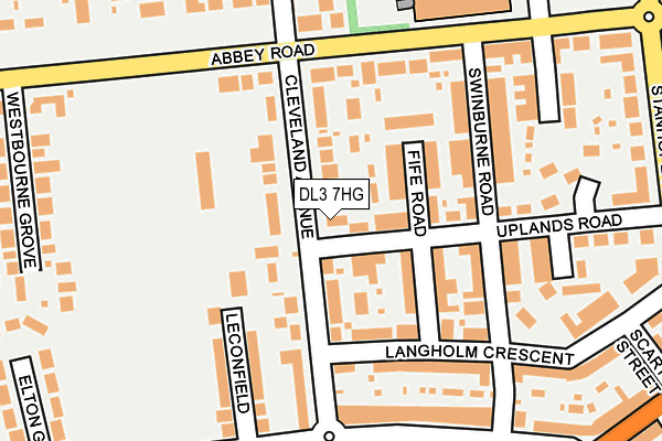 DL3 7HG map - OS OpenMap – Local (Ordnance Survey)