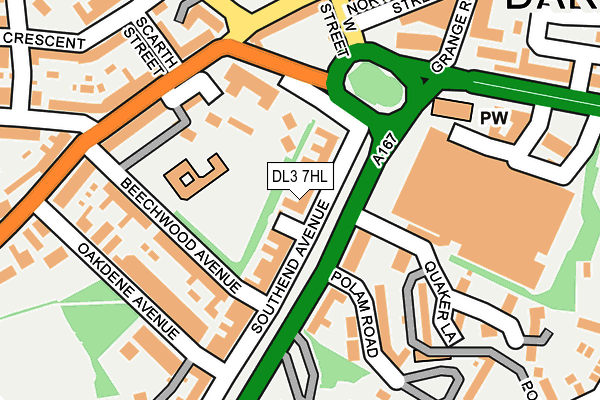 DL3 7HL map - OS OpenMap – Local (Ordnance Survey)