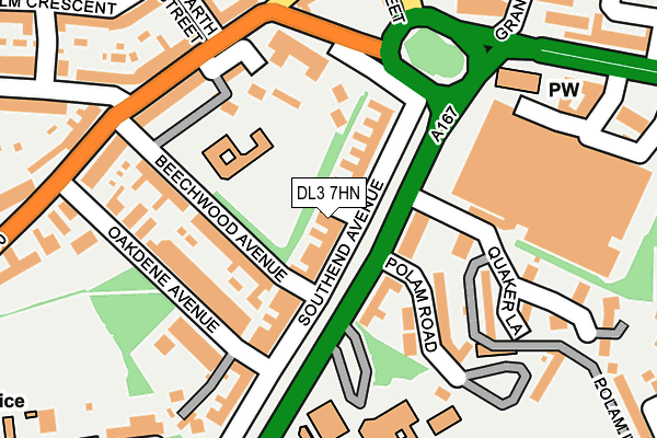 DL3 7HN map - OS OpenMap – Local (Ordnance Survey)