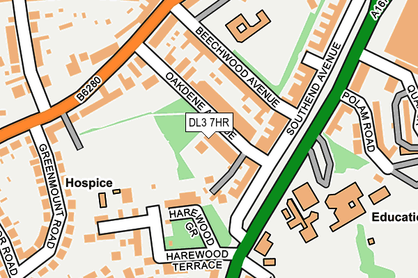 DL3 7HR map - OS OpenMap – Local (Ordnance Survey)