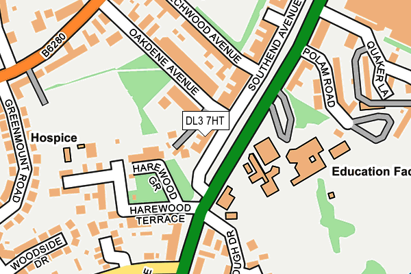 DL3 7HT map - OS OpenMap – Local (Ordnance Survey)