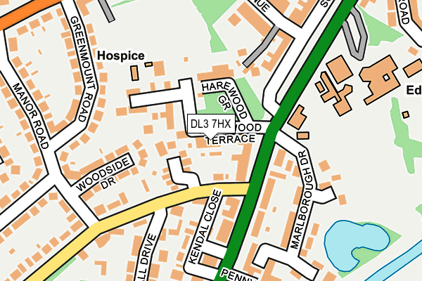 DL3 7HX map - OS OpenMap – Local (Ordnance Survey)