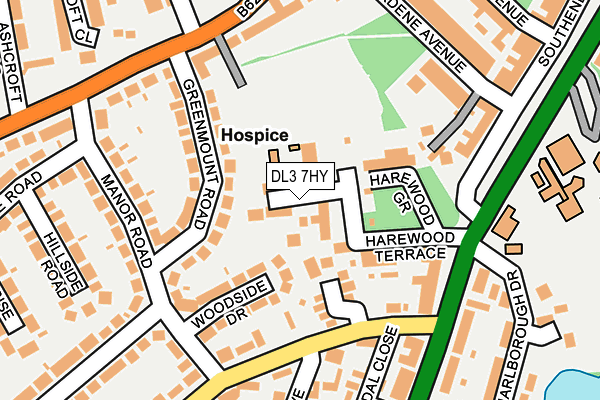 DL3 7HY map - OS OpenMap – Local (Ordnance Survey)