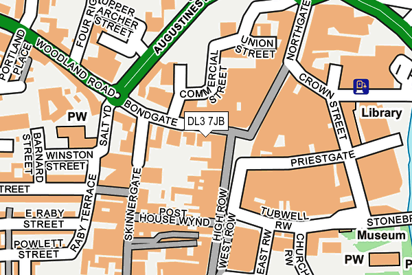 DL3 7JB map - OS OpenMap – Local (Ordnance Survey)