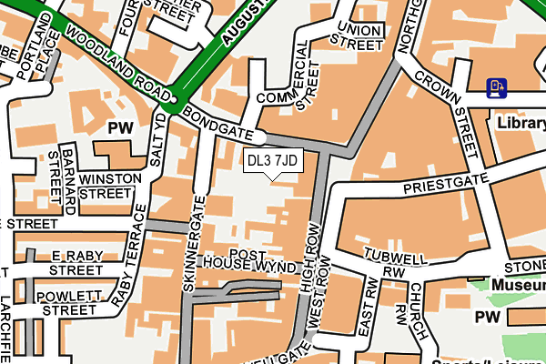 DL3 7JD map - OS OpenMap – Local (Ordnance Survey)