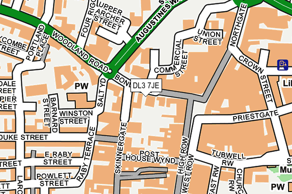 DL3 7JE map - OS OpenMap – Local (Ordnance Survey)