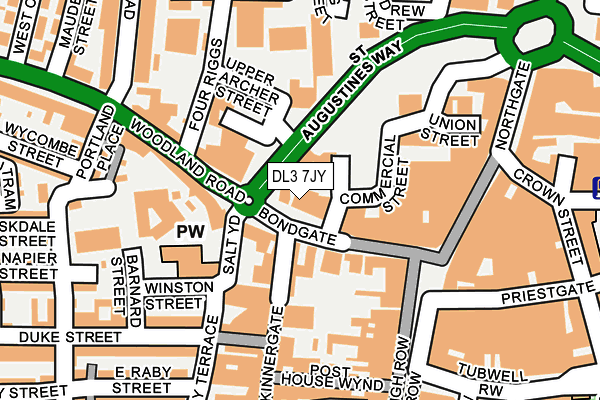 DL3 7JY map - OS OpenMap – Local (Ordnance Survey)