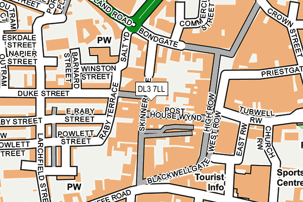 DL3 7LL map - OS OpenMap – Local (Ordnance Survey)