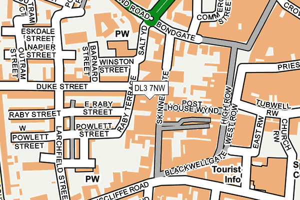 DL3 7NW map - OS OpenMap – Local (Ordnance Survey)