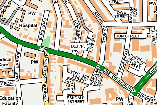 DL3 7PL map - OS OpenMap – Local (Ordnance Survey)