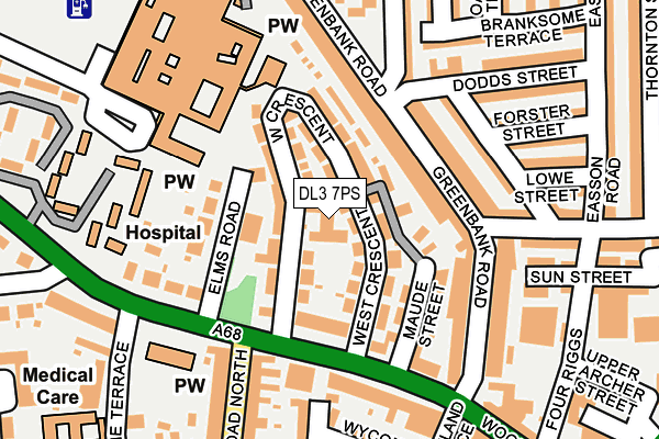 DL3 7PS map - OS OpenMap – Local (Ordnance Survey)