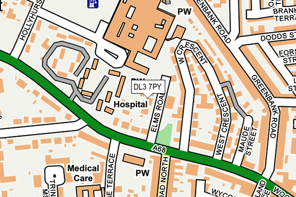 DL3 7PY map - OS OpenMap – Local (Ordnance Survey)