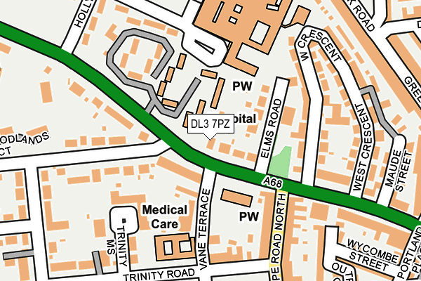 DL3 7PZ map - OS OpenMap – Local (Ordnance Survey)