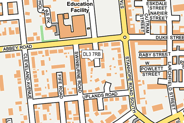 DL3 7RB map - OS OpenMap – Local (Ordnance Survey)