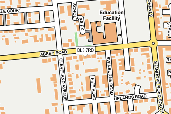 DL3 7RD map - OS OpenMap – Local (Ordnance Survey)