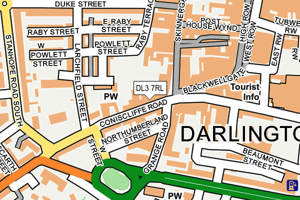 DL3 7RL map - OS OpenMap – Local (Ordnance Survey)
