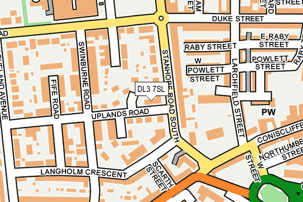 DL3 7SL map - OS OpenMap – Local (Ordnance Survey)