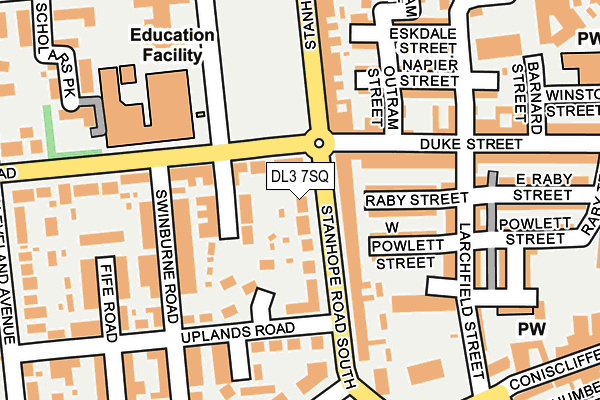 DL3 7SQ map - OS OpenMap – Local (Ordnance Survey)
