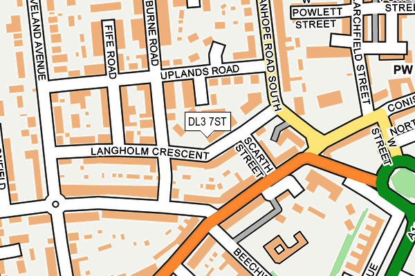 DL3 7ST map - OS OpenMap – Local (Ordnance Survey)