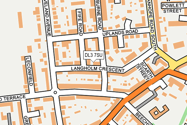 DL3 7SU map - OS OpenMap – Local (Ordnance Survey)