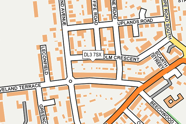 DL3 7SX map - OS OpenMap – Local (Ordnance Survey)