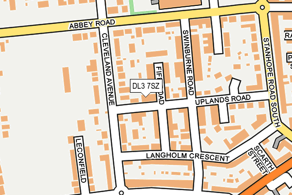 DL3 7SZ map - OS OpenMap – Local (Ordnance Survey)