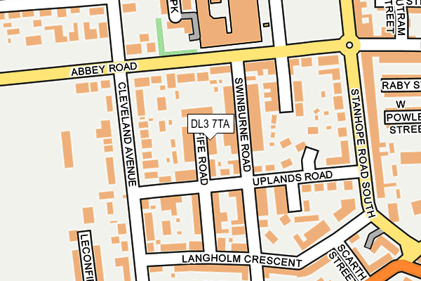 DL3 7TA map - OS OpenMap – Local (Ordnance Survey)