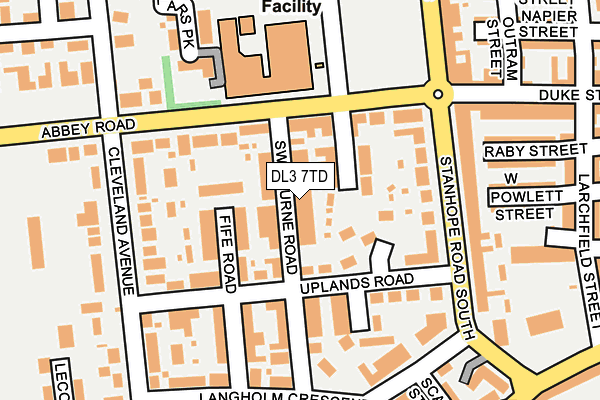 DL3 7TD map - OS OpenMap – Local (Ordnance Survey)