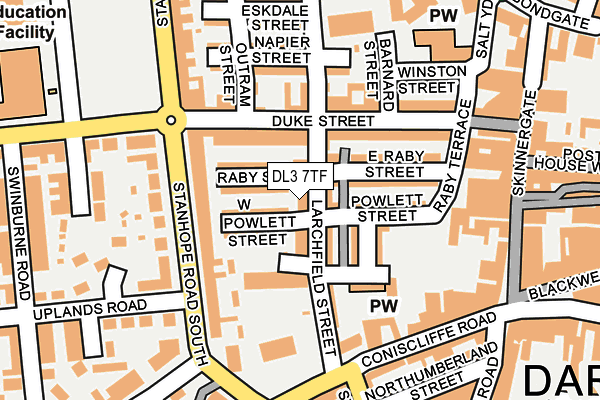 DL3 7TF map - OS OpenMap – Local (Ordnance Survey)