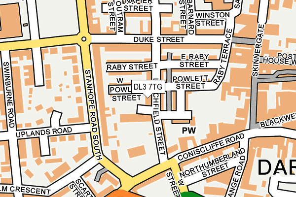 DL3 7TG map - OS OpenMap – Local (Ordnance Survey)