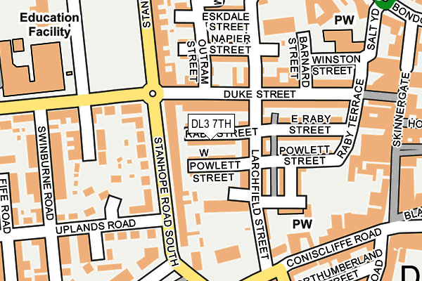 DL3 7TH map - OS OpenMap – Local (Ordnance Survey)