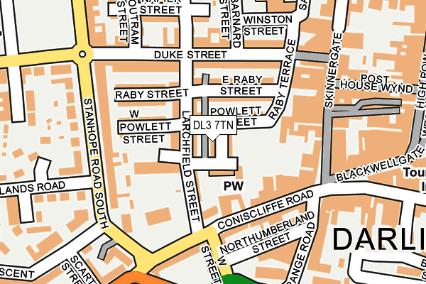 DL3 7TN map - OS OpenMap – Local (Ordnance Survey)