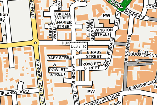 DL3 7TR map - OS OpenMap – Local (Ordnance Survey)