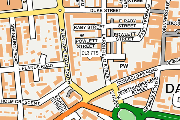 DL3 7TS map - OS OpenMap – Local (Ordnance Survey)