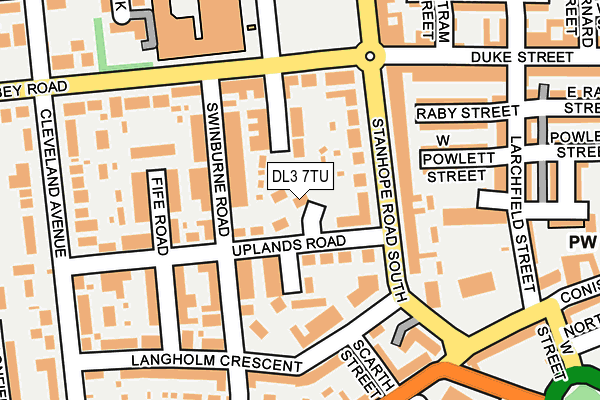 DL3 7TU map - OS OpenMap – Local (Ordnance Survey)