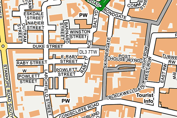 DL3 7TW map - OS OpenMap – Local (Ordnance Survey)