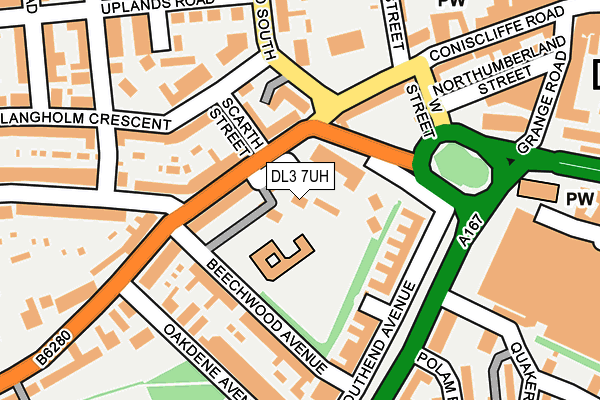 DL3 7UH map - OS OpenMap – Local (Ordnance Survey)