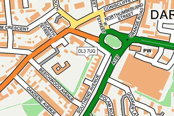 DL3 7UQ map - OS OpenMap – Local (Ordnance Survey)