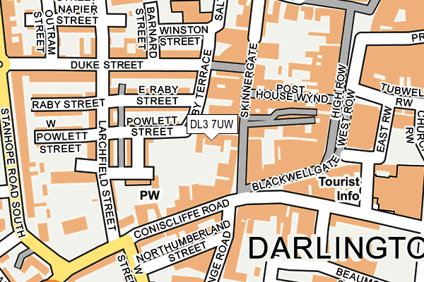 DL3 7UW map - OS OpenMap – Local (Ordnance Survey)