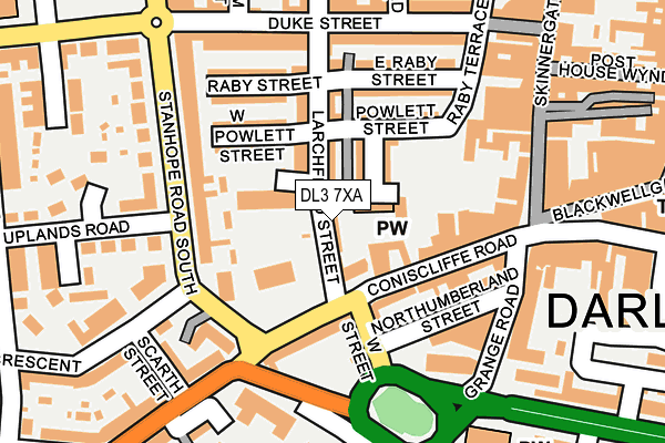 DL3 7XA map - OS OpenMap – Local (Ordnance Survey)