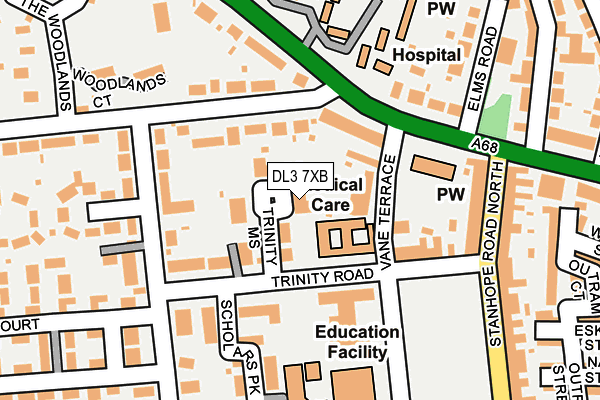 DL3 7XB map - OS OpenMap – Local (Ordnance Survey)
