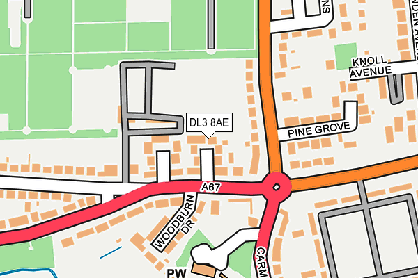 DL3 8AE map - OS OpenMap – Local (Ordnance Survey)