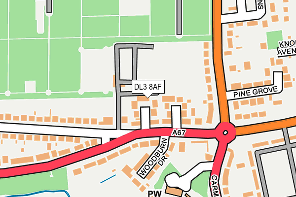 DL3 8AF map - OS OpenMap – Local (Ordnance Survey)