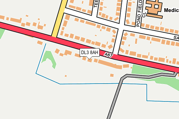 DL3 8AH map - OS OpenMap – Local (Ordnance Survey)